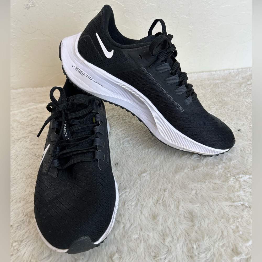 Nike Womens Sz 6.5 Air Zoom Pegasus 38 CW7358-002 Black Running Shoes